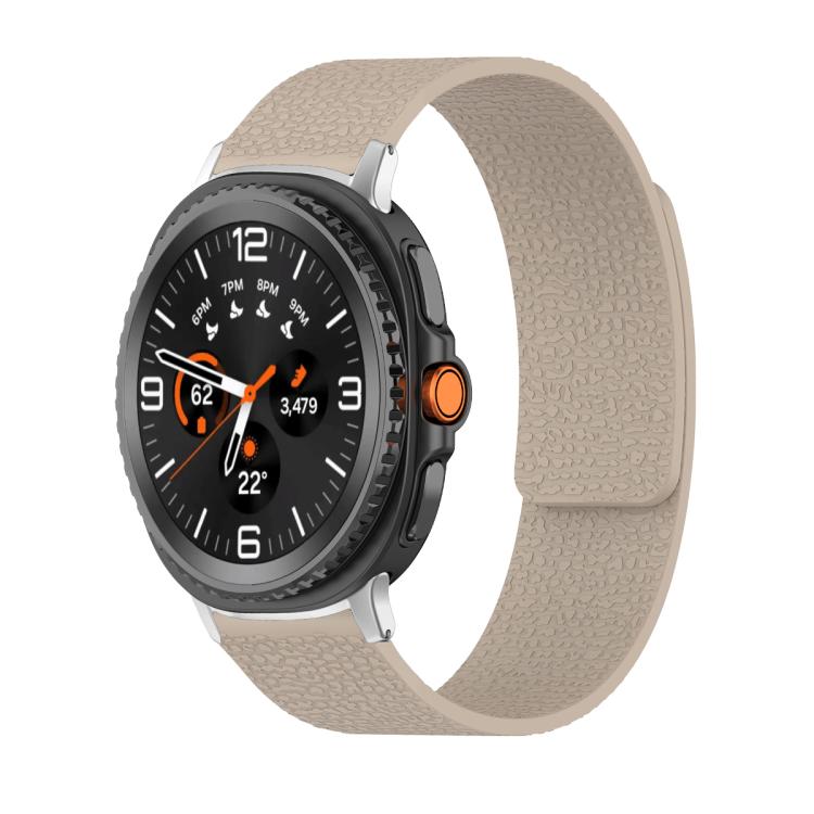 Lychee Texture Soft Magnetic Silicone Watch Band, For Samsung Galaxy Watch Ultra 47mm / Ultra 2025, For Samsung Galaxy Watch8 / 8 Classic