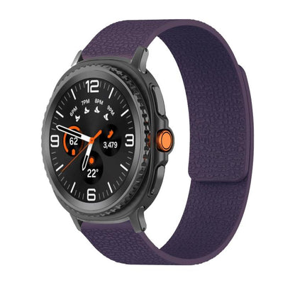 Lychee Texture Soft Magnetic Silicone Watch Band, For Samsung Galaxy Watch Ultra 47mm / Ultra 2025, For Samsung Galaxy Watch8 / 8 Classic