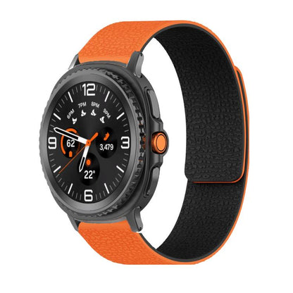 Lychee Texture Soft Magnetic Silicone Watch Band, For Samsung Galaxy Watch Ultra 47mm / Ultra 2025, For Samsung Galaxy Watch8 / 8 Classic