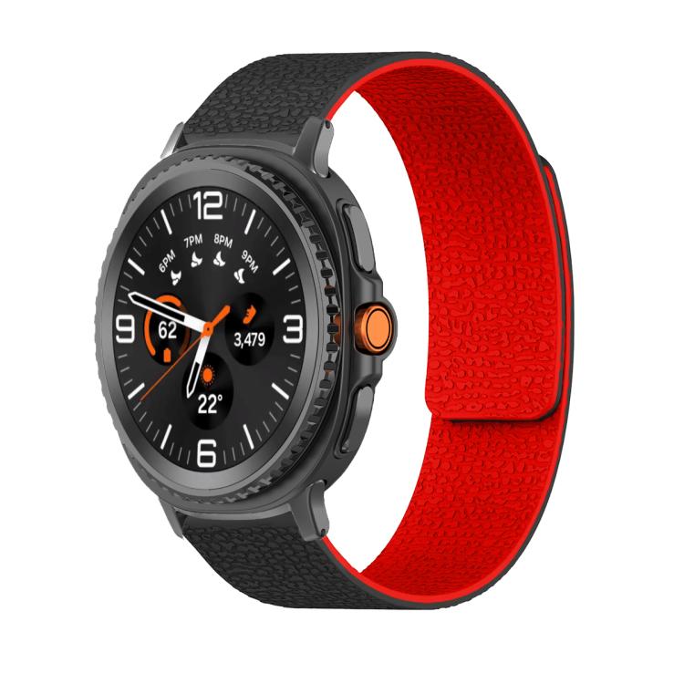 Lychee Texture Soft Magnetic Silicone Watch Band, For Samsung Galaxy Watch Ultra 47mm / Ultra 2025, For Samsung Galaxy Watch8 / 8 Classic