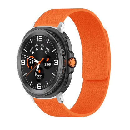 Lychee Texture Soft Magnetic Silicone Watch Band, For Samsung Galaxy Watch Ultra 47mm / Ultra 2025, For Samsung Galaxy Watch8 / 8 Classic