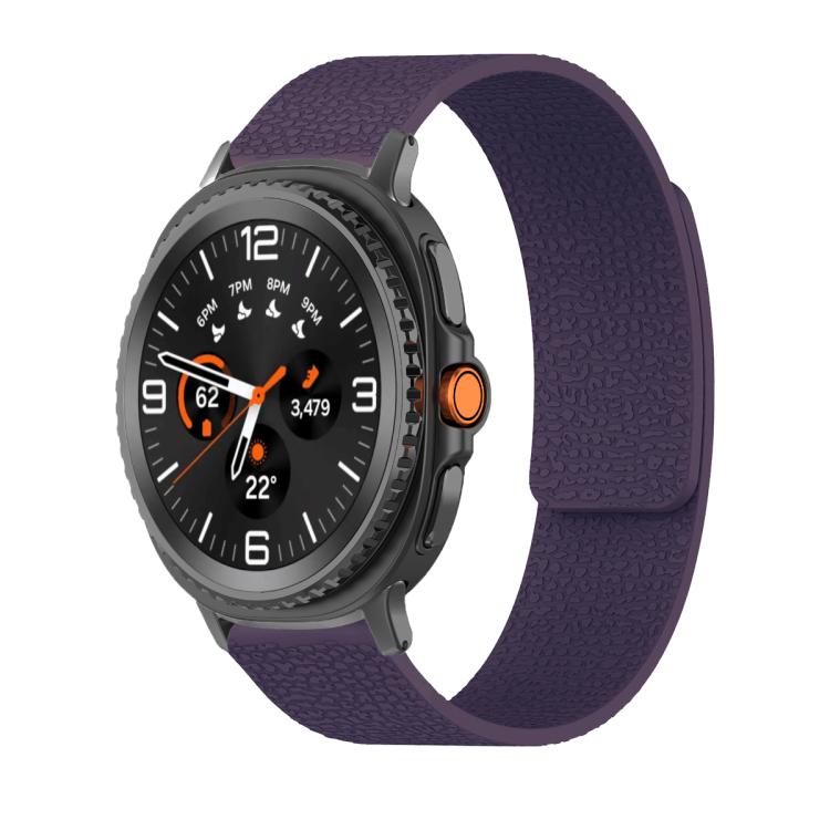 Lychee Texture Soft Magnetic Silicone Watch Band, For Samsung Galaxy Watch Ultra 47mm / Ultra 2025, For Samsung Galaxy Watch8 / 8 Classic