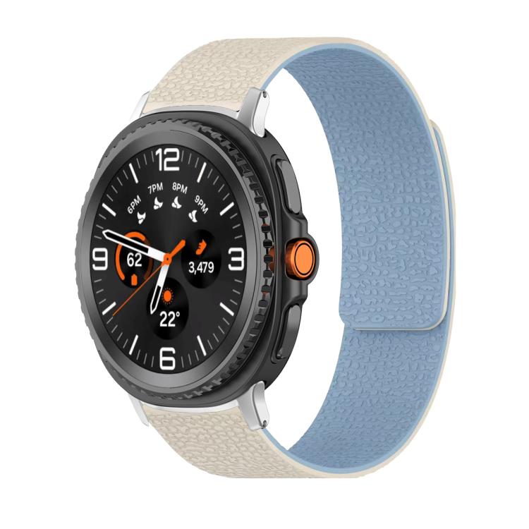 Lychee Texture Soft Magnetic Silicone Watch Band, For Samsung Galaxy Watch Ultra 47mm / Ultra 2025, For Samsung Galaxy Watch8 / 8 Classic