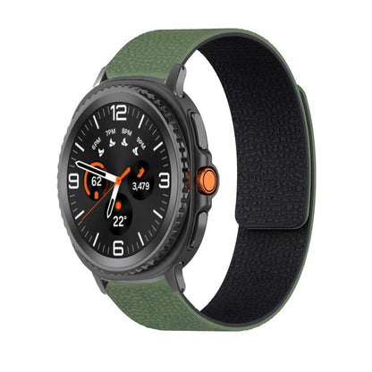 Lychee Texture Soft Magnetic Silicone Watch Band, For Samsung Galaxy Watch Ultra 47mm / Ultra 2025, For Samsung Galaxy Watch8 / 8 Classic