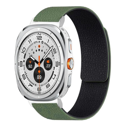 Lychee Texture Soft Magnetic Silicone Watch Band, For Samsung Galaxy Watch Ultra 47mm / Ultra 2025, For Samsung Galaxy Watch8 / 8 Classic