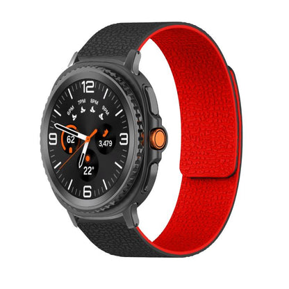 Lychee Texture Soft Magnetic Silicone Watch Band, For Samsung Galaxy Watch Ultra 47mm / Ultra 2025, For Samsung Galaxy Watch8 / 8 Classic