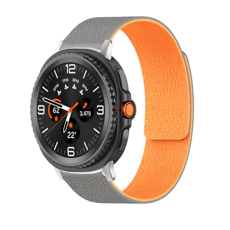Lychee Texture Soft Magnetic Silicone Watch Band, For Samsung Galaxy Watch Ultra 47mm / Ultra 2025, For Samsung Galaxy Watch8 / 8 Classic
