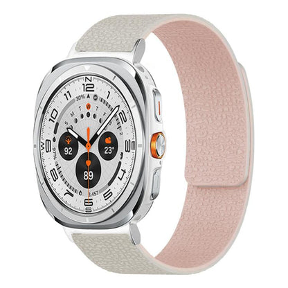 Lychee Texture Soft Magnetic Silicone Watch Band, For Samsung Galaxy Watch Ultra 47mm / Ultra 2025, For Samsung Galaxy Watch8 / 8 Classic