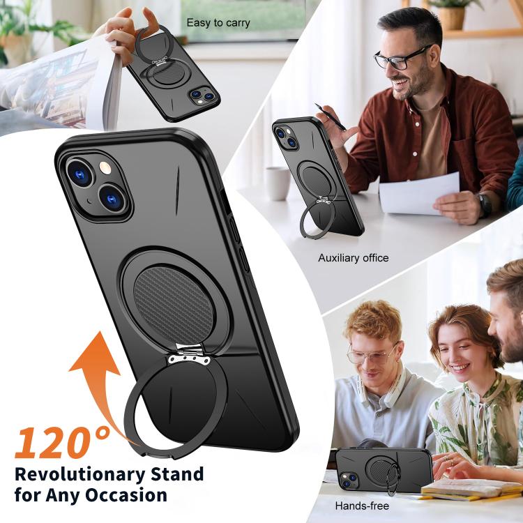 Kalebol Magnetic MagSafe Rotation Holder PC Phone Case, For iPhone 15, For iPhone 14, For iPhone 14 Pro, For iPhone 14 Pro Max, For iPhone 13 Pro Max, For iPhone 13 Pro, For iPhone 13
