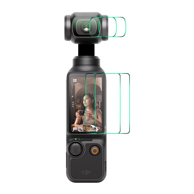 2 Set ENKAY Hat-Prince 0.2mm 9H Tempered Glass Screen Protector Watch Film, For DJI Osmo Action 6, For DJI Osmo 360, For DJI Osmo Action 5 Pro, For DJI Osmo Pocket 3, For DJI Osmo Action 4 / 3