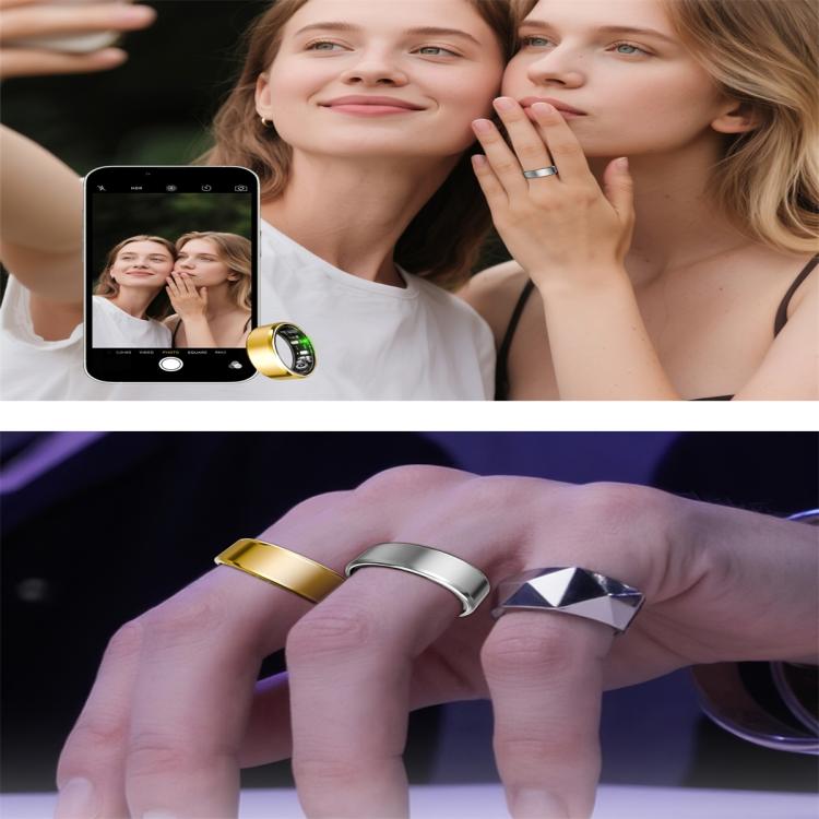 R100 SIZE 12 Smart Ring, Support Heart Rate / Blood Oxygen / Sleep Monitoring / Remote Photography