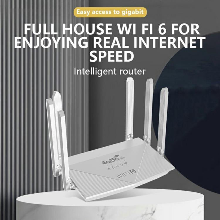 WR900-E Eurasian Version 4G SIM Card 6 Antennas 4 LAN Ports Router LTE WiFi6 Router