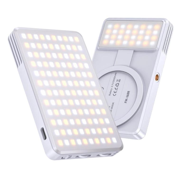 JMARY FM-168R Double température de couleur 160 perles LED, lumière d'appoint magnétique portable pour téléphone