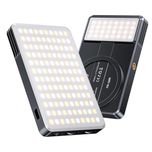 JMARY FM-168R Dual Color Temperature 160 LED-Perlen Tragbares magnetisches Telefon-Fülllicht