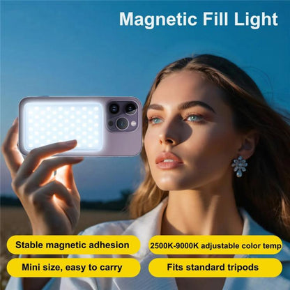 JMARY FM-168R Double température de couleur 160 perles LED, lumière d'appoint magnétique portable pour téléphone
