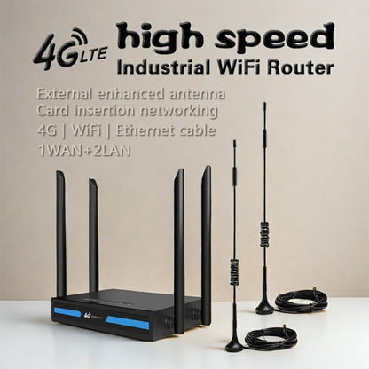 ED126-E With 2 Outdoor Suction Cup Antennas 4G LTE Router WiFi CPE Wireless Network Router, US Plug, EU Plug