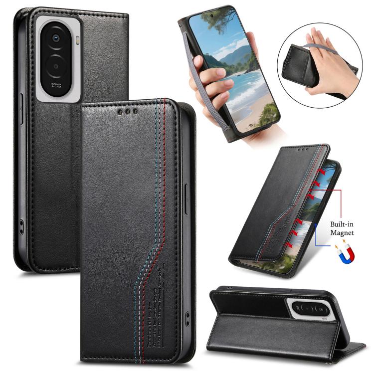 Elastic Wristband Magnetic Suction Leather Phone Case, For Xiaomi Poco X8 Pro Max 5G, For Xiaomi Poco X8 Pro 5G, For Redmi Turbo 5 Max 5G, For Redmi Turbo 5 5G, For Xiaomi 17 Pro Max, For Xiaomi 17 Pro, For Xiaomi 17, For Xiaomi Poco M7 4G 169mm       ...