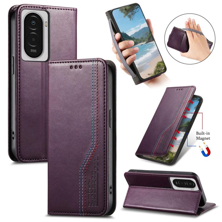 Elastic Wristband Magnetic Suction Leather Phone Case, For Xiaomi Poco X8 Pro Max 5G, For Xiaomi Poco X8 Pro 5G, For Redmi Turbo 5 Max 5G, For Redmi Turbo 5 5G, For Xiaomi 17 Pro Max, For Xiaomi 17 Pro, For Xiaomi 17, For Xiaomi Poco M7 4G 169mm       ...