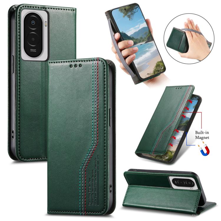 Elastic Wristband Magnetic Suction Leather Phone Case, For Xiaomi Poco X8 Pro Max 5G, For Xiaomi Poco X8 Pro 5G, For Redmi Turbo 5 Max 5G, For Redmi Turbo 5 5G, For Xiaomi 17 Pro Max, For Xiaomi 17 Pro, For Xiaomi 17, For Xiaomi Poco M7 4G 169mm       ...