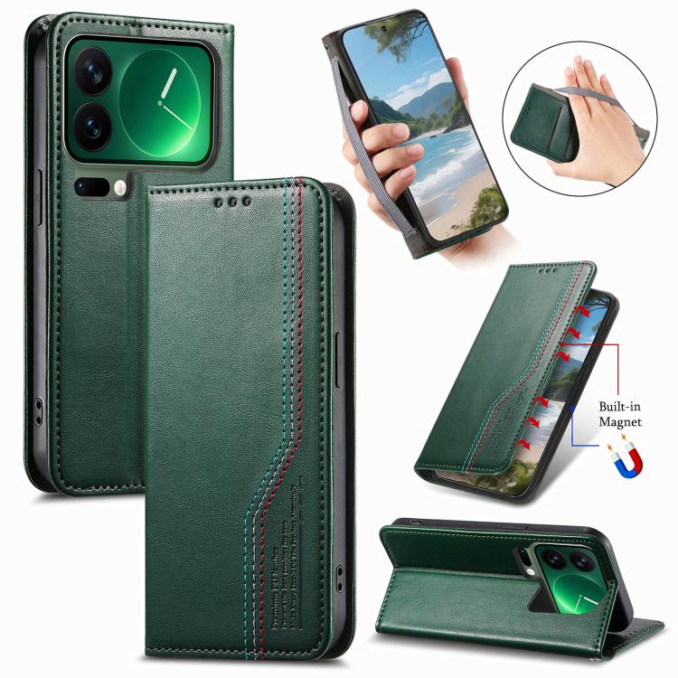 Elastic Wristband Magnetic Suction Leather Phone Case, For Xiaomi Poco X8 Pro Max 5G, For Xiaomi Poco X8 Pro 5G, For Redmi Turbo 5 Max 5G, For Redmi Turbo 5 5G, For Xiaomi 17 Pro Max, For Xiaomi 17 Pro, For Xiaomi 17, For Xiaomi Poco M7 4G 169mm       ...