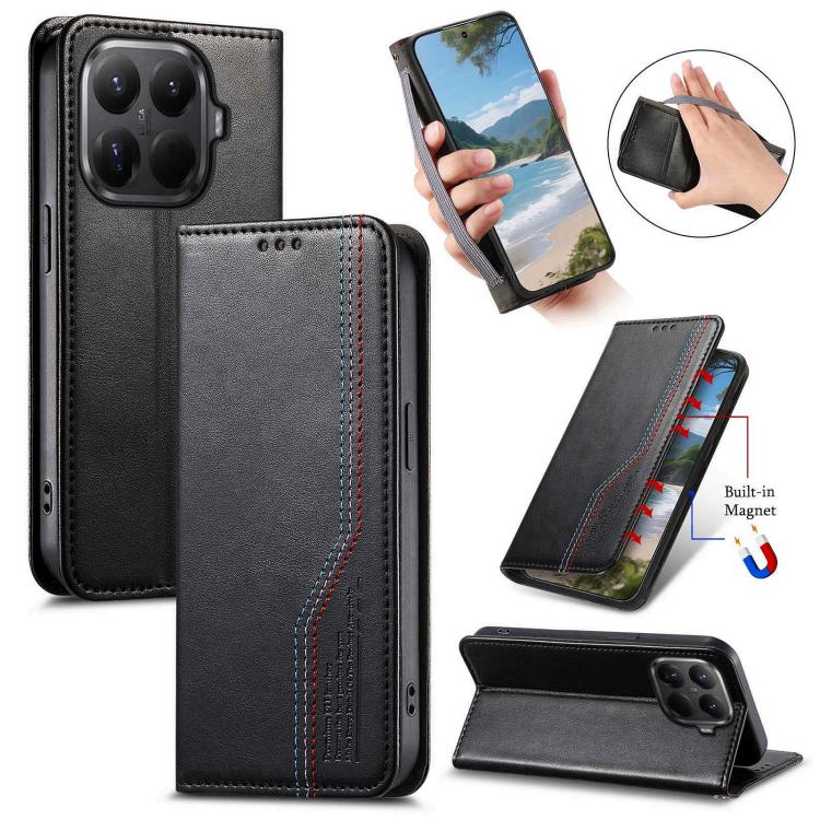 Elastic Wristband Magnetic Suction Leather Phone Case, For Xiaomi Poco X8 Pro Max 5G, For Xiaomi Poco X8 Pro 5G, For Redmi Turbo 5 Max 5G, For Redmi Turbo 5 5G, For Xiaomi 17 Pro Max, For Xiaomi 17 Pro, For Xiaomi 17, For Xiaomi Poco M7 4G 169mm       ...