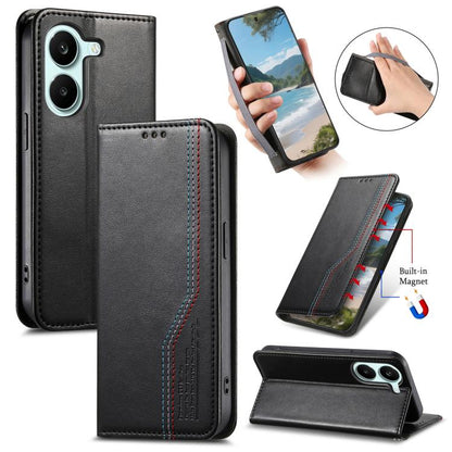 Elastic Wristband Magnetic Suction Leather Phone Case, For Xiaomi Poco X8 Pro Max 5G, For Xiaomi Poco X8 Pro 5G, For Redmi Turbo 5 Max 5G, For Redmi Turbo 5 5G, For Xiaomi 17 Pro Max, For Xiaomi 17 Pro, For Xiaomi 17, For Xiaomi Poco M7 4G 169mm       ...