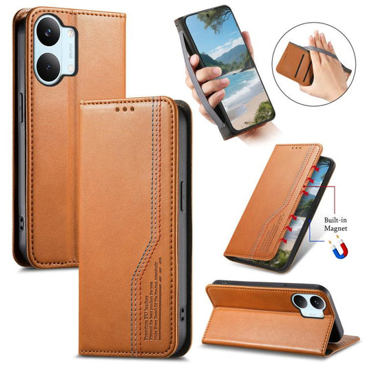 Elastic Wristband Magnetic Suction Leather Phone Case, For Xiaomi Poco X8 Pro Max 5G, For Xiaomi Poco X8 Pro 5G, For Redmi Turbo 5 Max 5G, For Redmi Turbo 5 5G, For Xiaomi 17 Pro Max, For Xiaomi 17 Pro, For Xiaomi 17, For Xiaomi Poco M7 4G 169mm       ...