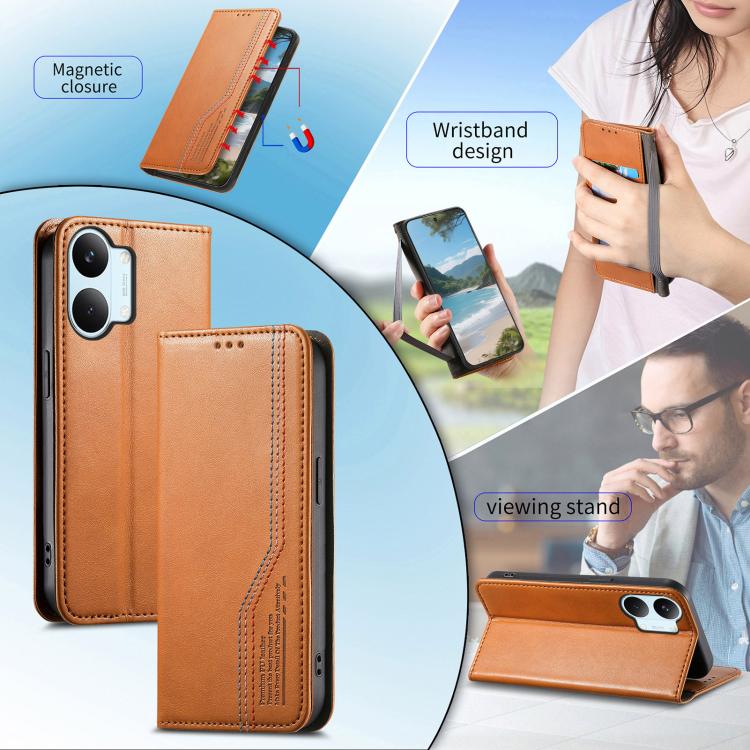 Elastic Wristband Magnetic Suction Leather Phone Case, For Xiaomi Poco X8 Pro Max 5G, For Xiaomi Poco X8 Pro 5G, For Redmi Turbo 5 Max 5G, For Redmi Turbo 5 5G, For Xiaomi 17 Pro Max, For Xiaomi 17 Pro, For Xiaomi 17, For Xiaomi Poco M7 4G 169mm       ...