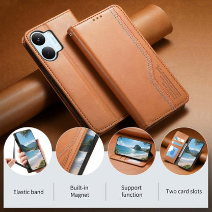 Elastic Wristband Magnetic Suction Leather Phone Case, For Xiaomi Poco X8 Pro Max 5G, For Xiaomi Poco X8 Pro 5G, For Redmi Turbo 5 Max 5G, For Redmi Turbo 5 5G, For Xiaomi 17 Pro Max, For Xiaomi 17 Pro, For Xiaomi 17, For Xiaomi Poco M7 4G 169mm       ...