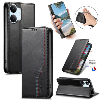 Elastic Wristband Magnetic Suction Leather Phone Case, For Xiaomi Poco X8 Pro Max 5G, For Xiaomi Poco X8 Pro 5G, For Redmi Turbo 5 Max 5G, For Redmi Turbo 5 5G, For Xiaomi 17 Pro Max, For Xiaomi 17 Pro, For Xiaomi 17, For Xiaomi Poco M7 4G 169mm       ...