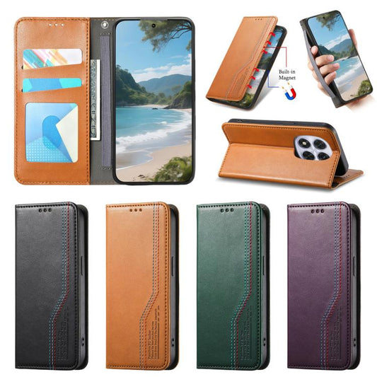 Elastic Wristband Magnetic Suction Leather Phone Case