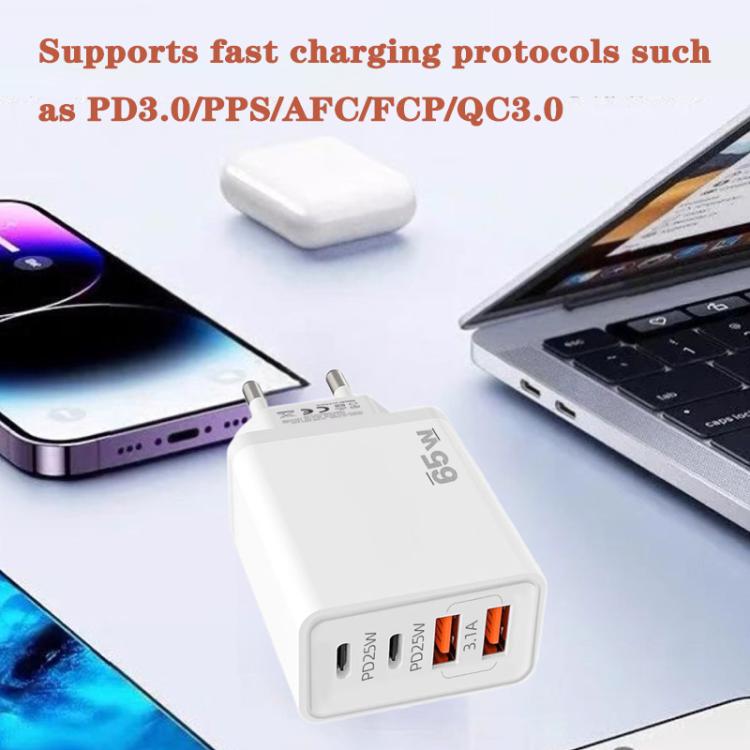 TE-PD44 Dual USB-A Dual Type-C 4-port Mobile Phone Charger