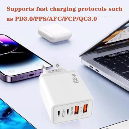 TE-PD44 Dual USB-A Dual Type-C 4-port Mobile Phone Charger, EU Plug, US Plug