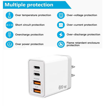 TE-PD44 Dual USB-A Dual Type-C 4-port Mobile Phone Charger