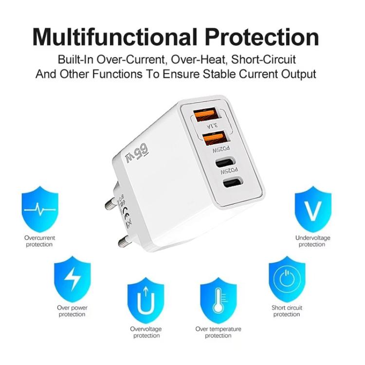 TE-PD44 Dual USB-A Dual Type-C 4-port Mobile Phone Charger
