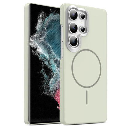 Gold Armor PC Thin Circle MagSafe Shockproof Phone Case, For Samsung Galaxy A33 5G, For Samsung Galaxy A13 4G, For Samsung Galaxy S22 Ultra 5G, For Samsung Galaxy A32 4G, For Samsung Galaxy A52 5G, For Samsung Galaxy A15 4G / 5G                        ...
