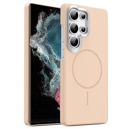 Gold Armor PC Thin Circle MagSafe Shockproof Phone Case, For Samsung Galaxy A33 5G, For Samsung Galaxy A13 4G, For Samsung Galaxy S22 Ultra 5G, For Samsung Galaxy A32 4G, For Samsung Galaxy A52 5G, For Samsung Galaxy A15 4G / 5G                        ...