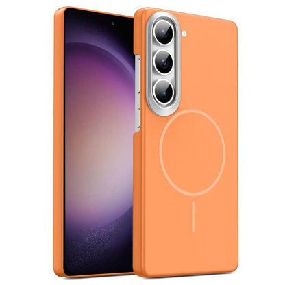 Gold Armor PC Thin Circle MagSafe Shockproof Phone Case, For Samsung Galaxy A05, For Samsung Galaxy A05s, For Samsung Galaxy A25 5G, For Samsung Galaxy S23 FE 5G, For Samsung Galaxy A24 4G, For Samsung Galaxy A34 5G, For Samsung Galaxy A54 5G          ...