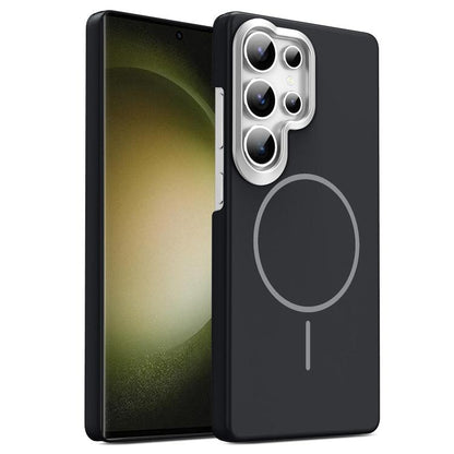 Gold Armor PC Thin Circle MagSafe Shockproof Phone Case, For Samsung Galaxy A05, For Samsung Galaxy A05s, For Samsung Galaxy A25 5G, For Samsung Galaxy S23 FE 5G, For Samsung Galaxy A24 4G, For Samsung Galaxy A34 5G, For Samsung Galaxy A54 5G          ...