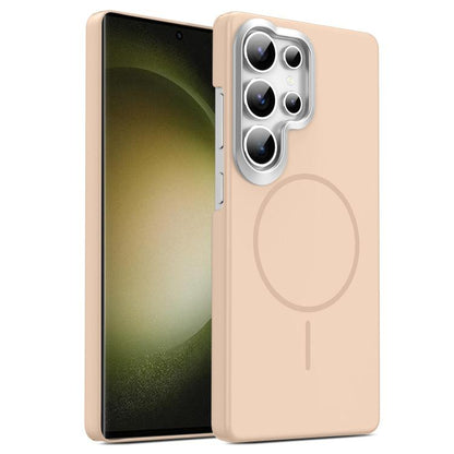 Gold Armor PC Thin Circle MagSafe Shockproof Phone Case, For Samsung Galaxy A05, For Samsung Galaxy A05s, For Samsung Galaxy A25 5G, For Samsung Galaxy S23 FE 5G, For Samsung Galaxy A24 4G, For Samsung Galaxy A34 5G, For Samsung Galaxy A54 5G          ...