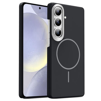 Gold Armor PC Thin Circle MagSafe Shockproof Phone Case, For Samsung Galaxy S25+ 5G, For Samsung Galaxy S25 Ultra 5G, For Samsung Galaxy A16 5G, For Samsung Galaxy A06 4G, For Samsung Galaxy S24 FE 5G, For Samsung Galaxy A55 5G, For Samsung Galaxy A35 ...
