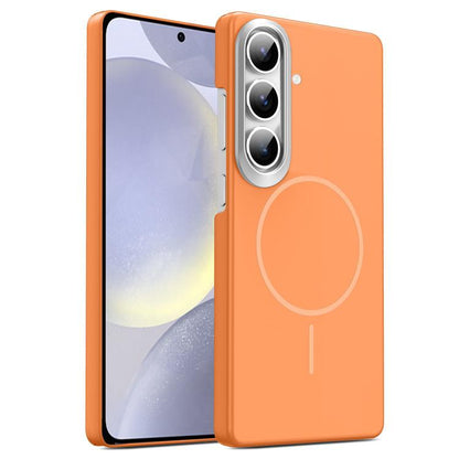 Gold Armor PC Thin Circle MagSafe Shockproof Phone Case, For Samsung Galaxy S25+ 5G, For Samsung Galaxy S25 Ultra 5G, For Samsung Galaxy A16 5G, For Samsung Galaxy A06 4G, For Samsung Galaxy S24 FE 5G, For Samsung Galaxy A55 5G, For Samsung Galaxy A35 ...