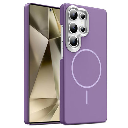 Gold Armor PC Thin Circle MagSafe Shockproof Phone Case, For Samsung Galaxy S25+ 5G, For Samsung Galaxy S25 Ultra 5G, For Samsung Galaxy A16 5G, For Samsung Galaxy A06 4G, For Samsung Galaxy S24 FE 5G, For Samsung Galaxy A55 5G, For Samsung Galaxy A35 ...