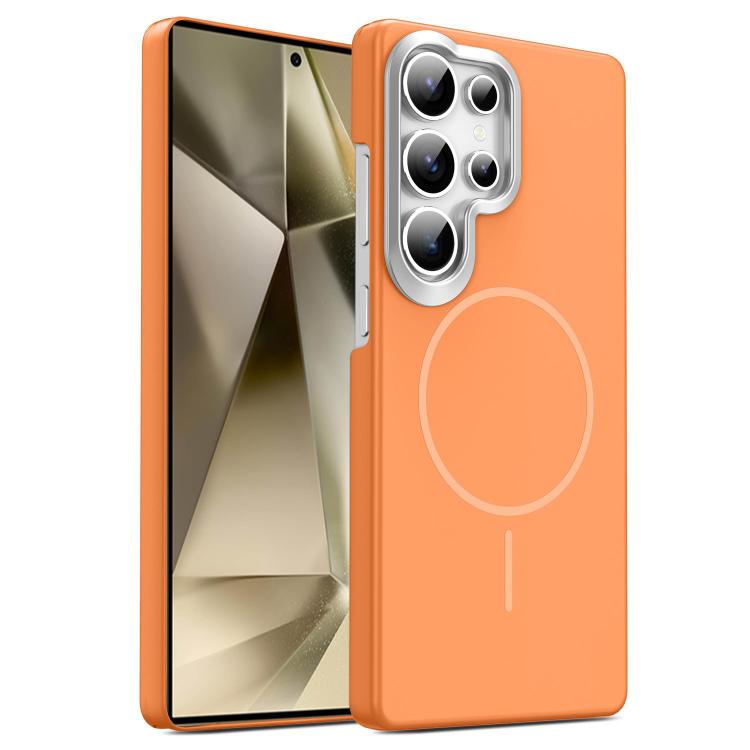 Gold Armor PC Thin Circle MagSafe Shockproof Phone Case, For Samsung Galaxy S25+ 5G, For Samsung Galaxy S25 Ultra 5G, For Samsung Galaxy A16 5G, For Samsung Galaxy A06 4G, For Samsung Galaxy S24 FE 5G, For Samsung Galaxy A55 5G, For Samsung Galaxy A35 ...