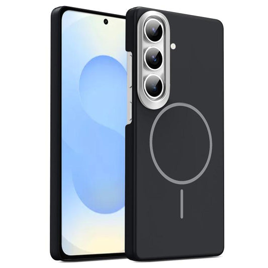 Gold Armor PC Thin Circle MagSafe Shockproof Phone Case, For Samsung Galaxy S25+ 5G, For Samsung Galaxy S25 Ultra 5G, For Samsung Galaxy A16 5G, For Samsung Galaxy A06 4G, For Samsung Galaxy S24 FE 5G, For Samsung Galaxy A55 5G, For Samsung Galaxy A35 ...