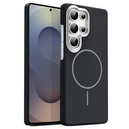 Gold Armor PC Thin Circle MagSafe Shockproof Phone Case, For Samsung Galaxy S25+ 5G, For Samsung Galaxy S25 Ultra 5G, For Samsung Galaxy A16 5G, For Samsung Galaxy A06 4G, For Samsung Galaxy S24 FE 5G, For Samsung Galaxy A55 5G, For Samsung Galaxy A35 ...
