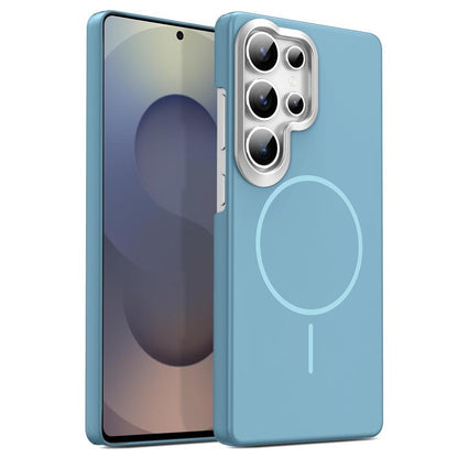 Gold Armor PC Thin Circle MagSafe Shockproof Phone Case, For Samsung Galaxy S25+ 5G, For Samsung Galaxy S25 Ultra 5G, For Samsung Galaxy A16 5G, For Samsung Galaxy A06 4G, For Samsung Galaxy S24 FE 5G, For Samsung Galaxy A55 5G, For Samsung Galaxy A35 ...