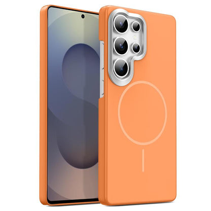 Gold Armor PC Thin Circle MagSafe Shockproof Phone Case, For Samsung Galaxy S25+ 5G, For Samsung Galaxy S25 Ultra 5G, For Samsung Galaxy A16 5G, For Samsung Galaxy A06 4G, For Samsung Galaxy S24 FE 5G, For Samsung Galaxy A55 5G, For Samsung Galaxy A35 ...