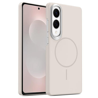 Gold Armor PC Thin Circle MagSafe Shockproof Phone Case, For Samsung Galaxy S26+ 5G, For Samsung Galaxy S26 Ultra 5G, For Samsung Galaxy S26 5G, For Samsung Galaxy A07 5G, For Samsung Galaxy A17 5G, For Samsung Galaxy S25 Edge 5G                       ...