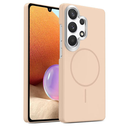 Gold Armor PC Thin Circle MagSafe Shockproof Phone Case, For Samsung Galaxy A33 5G, For Samsung Galaxy A13 4G, For Samsung Galaxy S22 Ultra 5G, For Samsung Galaxy A32 4G, For Samsung Galaxy A52 5G, For Samsung Galaxy A15 4G / 5G                        ...